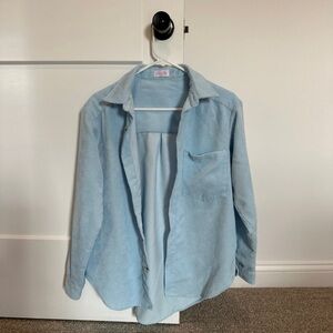 Pink Lily Sky Blue Corduroy Shirt